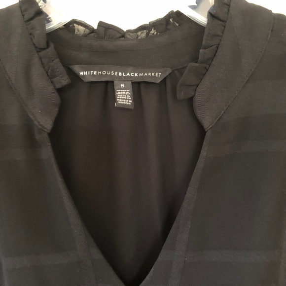 White House Black Market Dressy Black Top - Picture 4 of 9